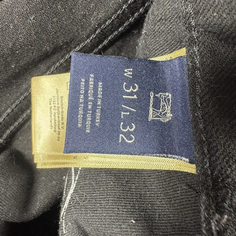Scotch & Soda Amsterdams Blauw Skim Jeans Mens 31x32 Black Skinny Denim Stretch